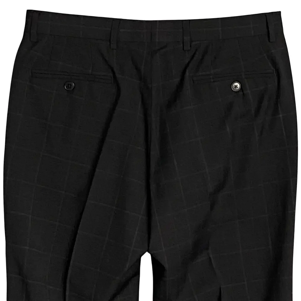 Armani Exchange Pants Men's 32x31 Slim Fit Suit Pant Wool Black Window Pane NEW - Picture 6 of 13